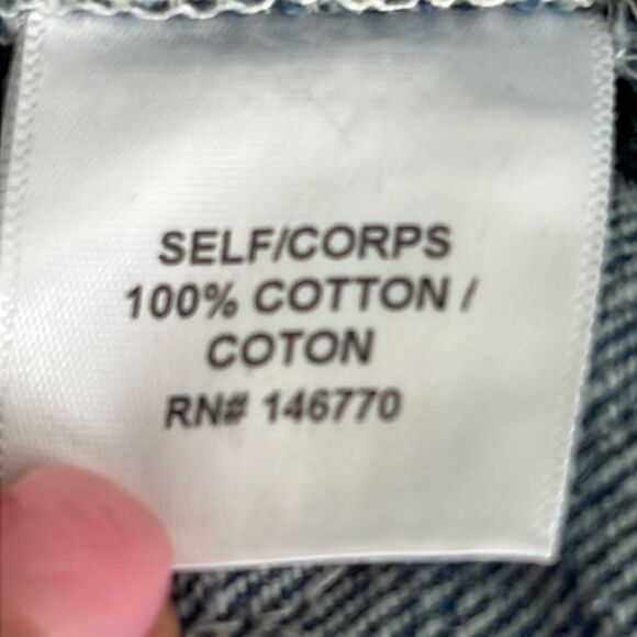 Levi's Re/Done High Rise Denim Mini Skirt Womens 28/6 Upcycled Repurposed - Picture 10 of 11